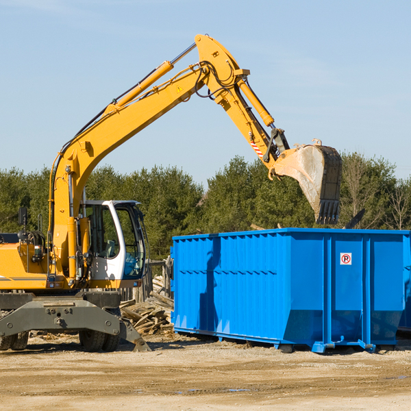 are there any restrictions on where a residential dumpster can be placed in New Washington